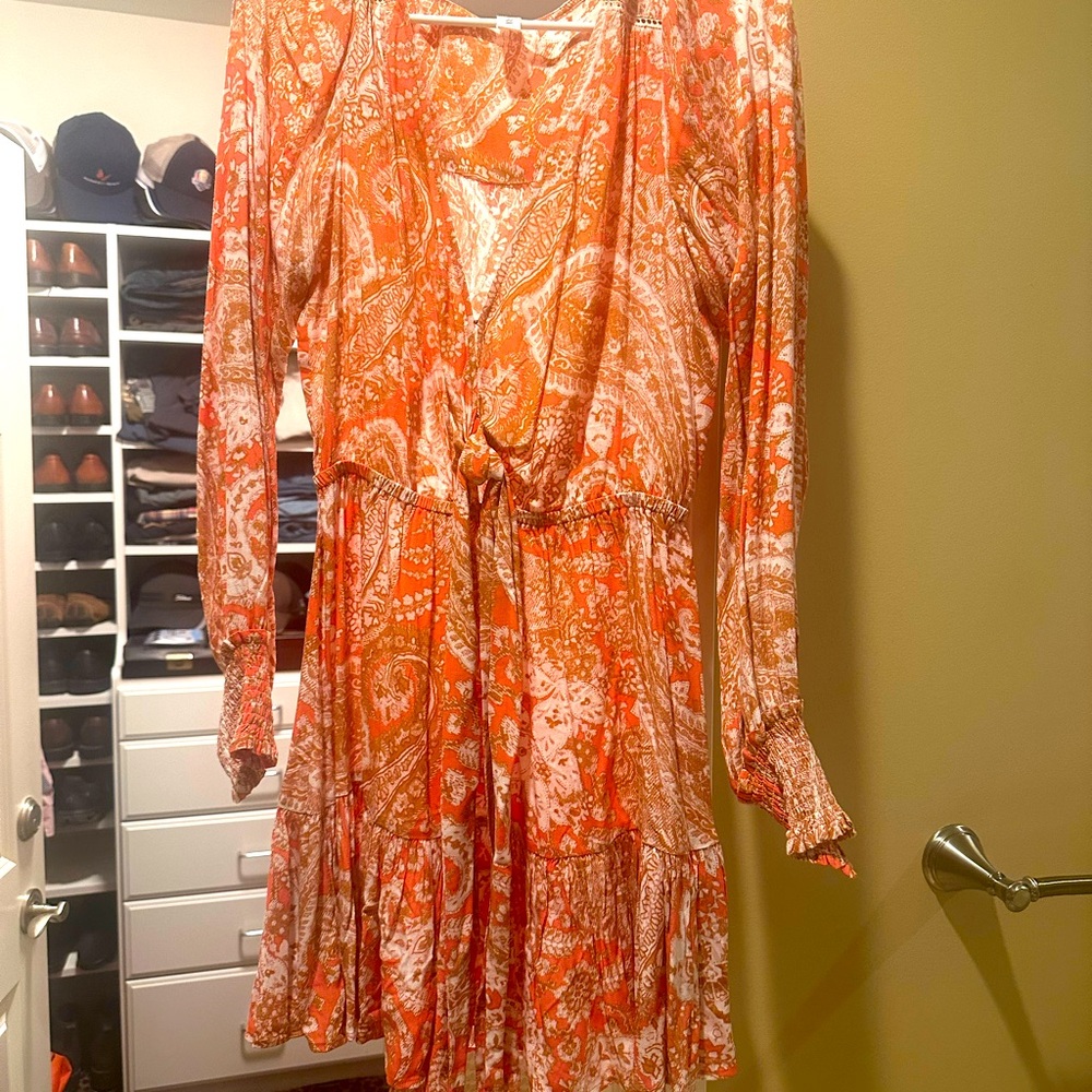 Kivari new without tags tie front mini dress